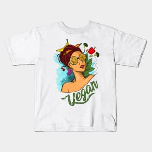 Vegan Girls Kids T-Shirt